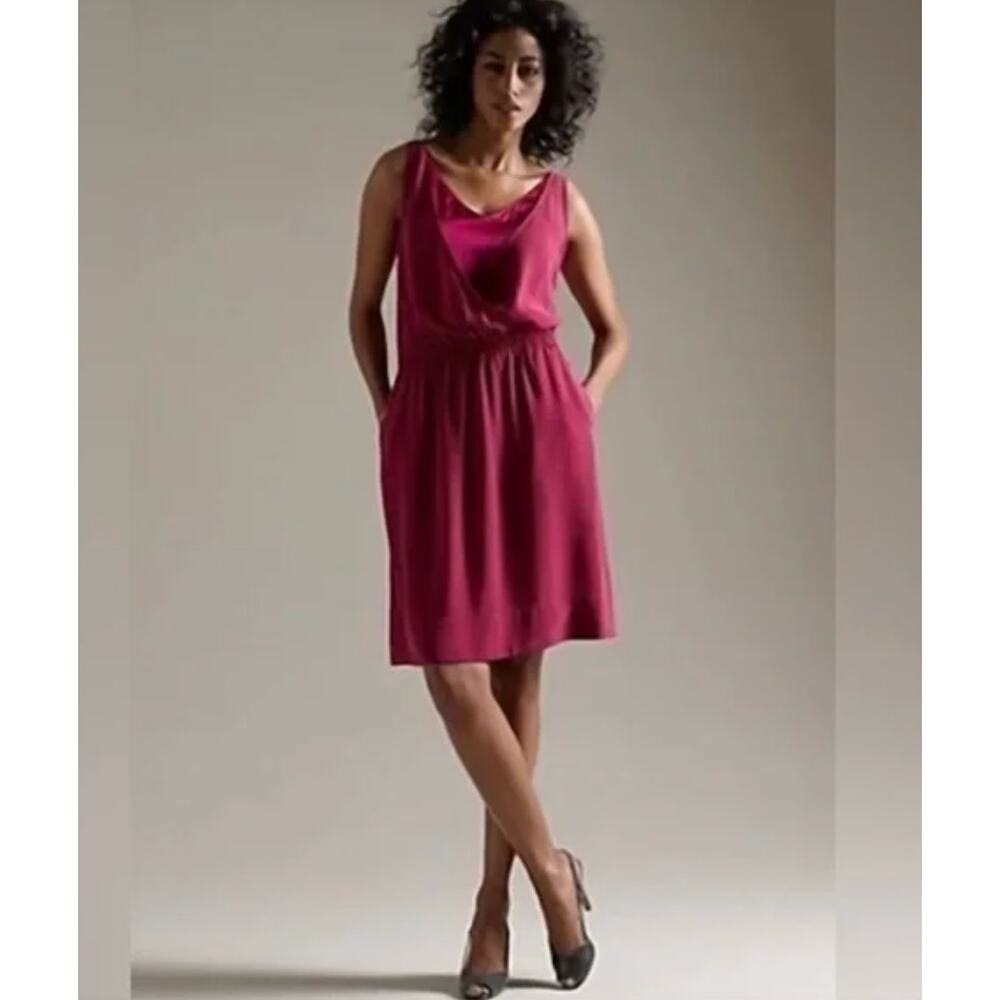 Eileen Fisher Women's Midi Dress in Deep Pink
